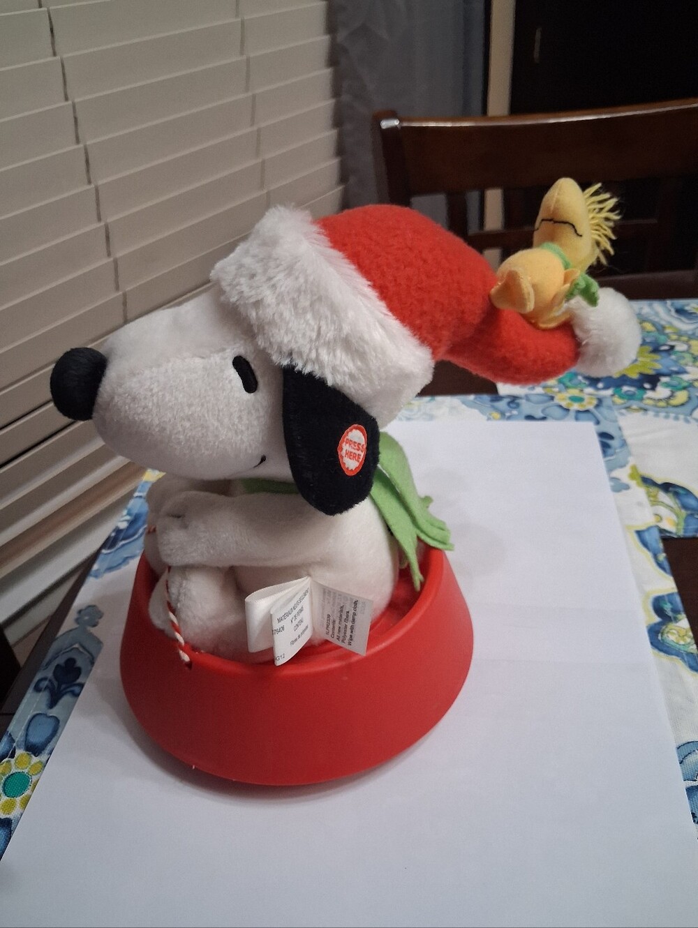 Peanuts SNOOPY animated Plushie In A Dog Bowl